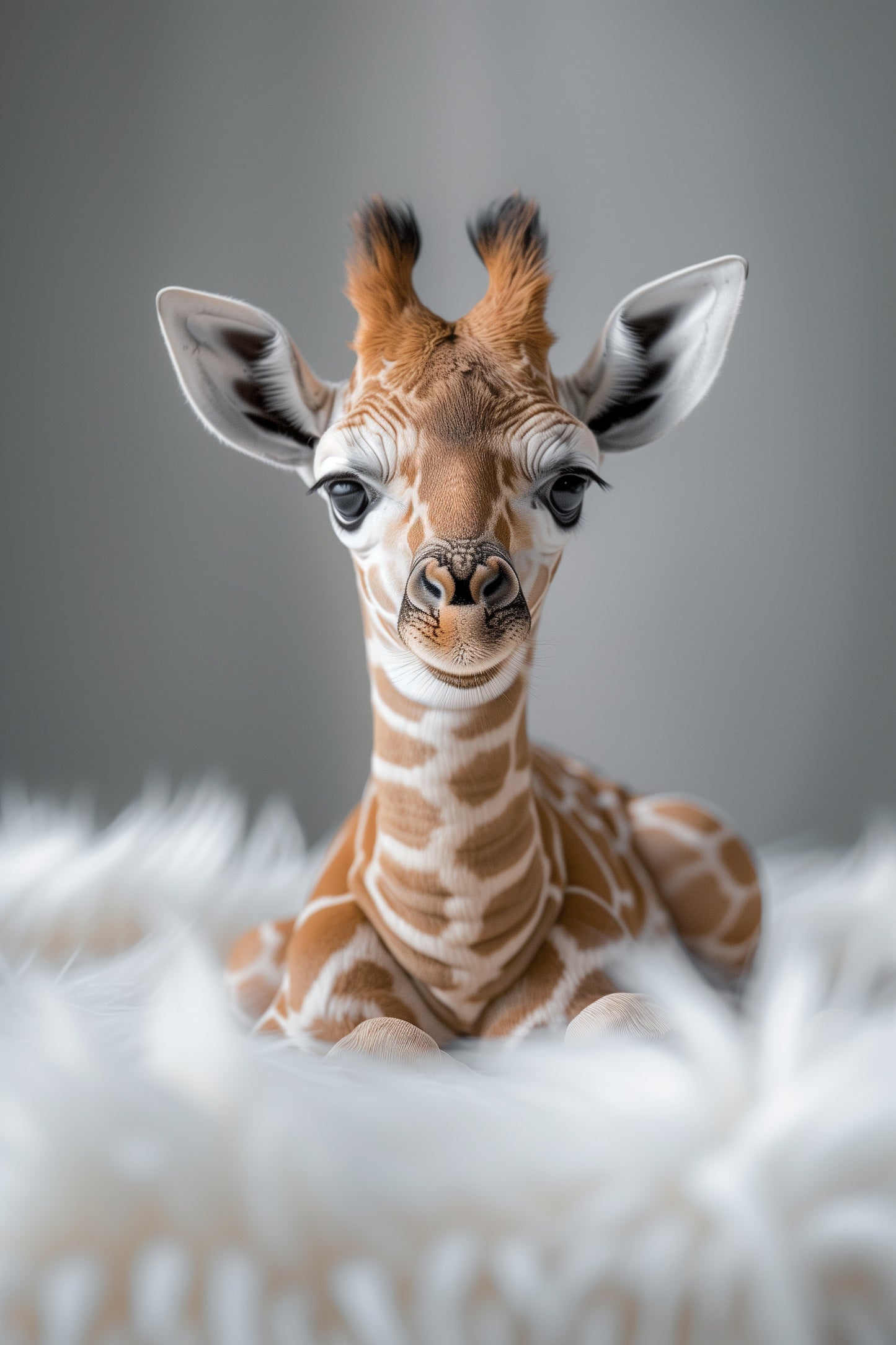 Adorable Baby Giraffe Aluminum Wall Art - High-Detail Animal Print for Nursery and Home Decor - HighAZCreations