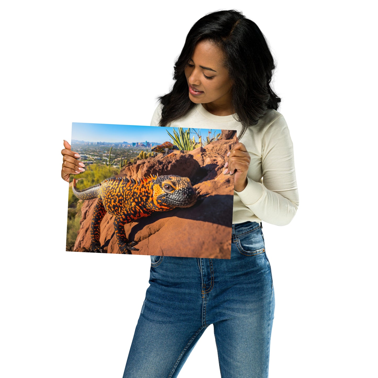 Vivid Gila Monster Aluminum Wall Art - Desert Wildlife Décor - HighAZCreations
