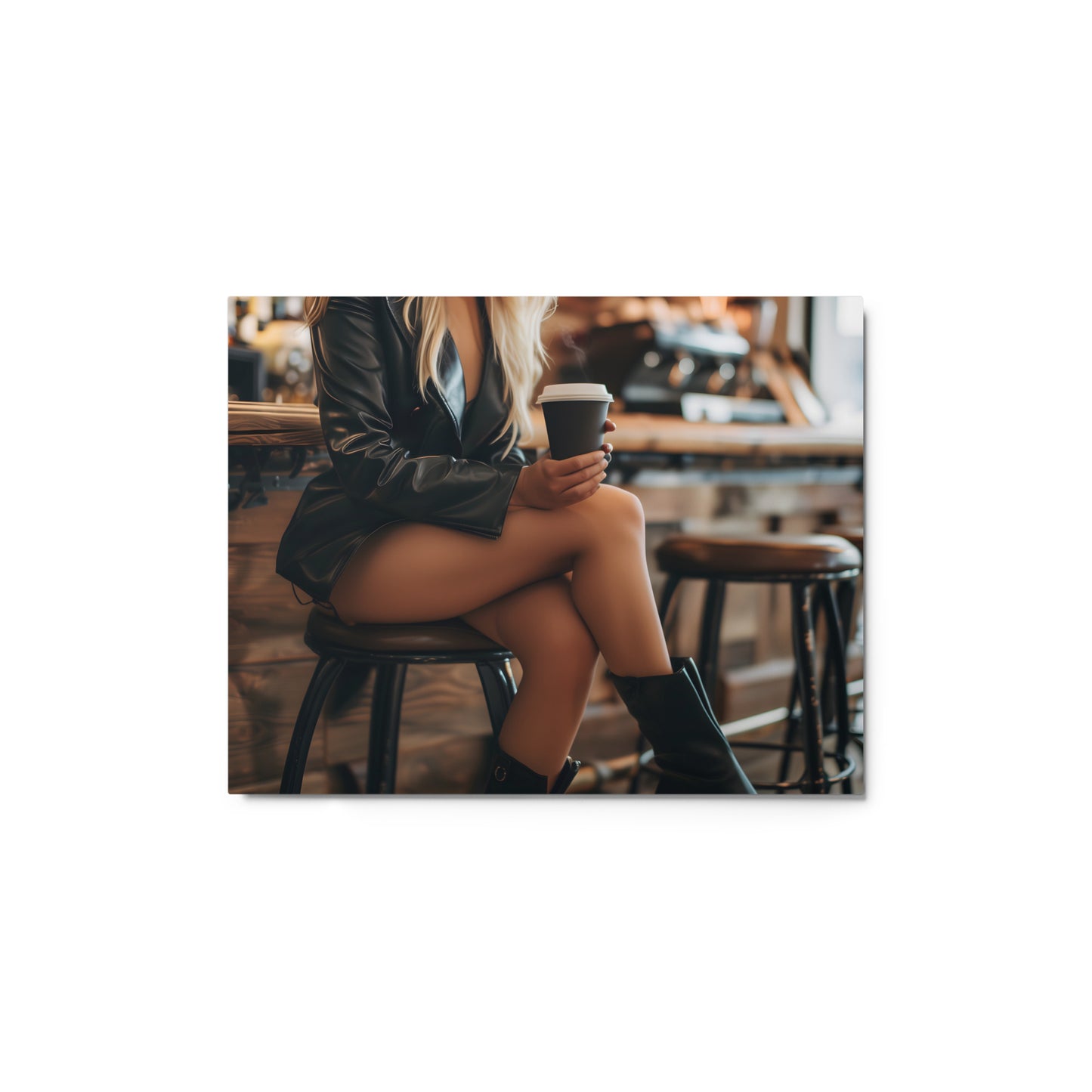 Elegant Coffee Break Wall Art on Aluminum Frame - HighAZCreations