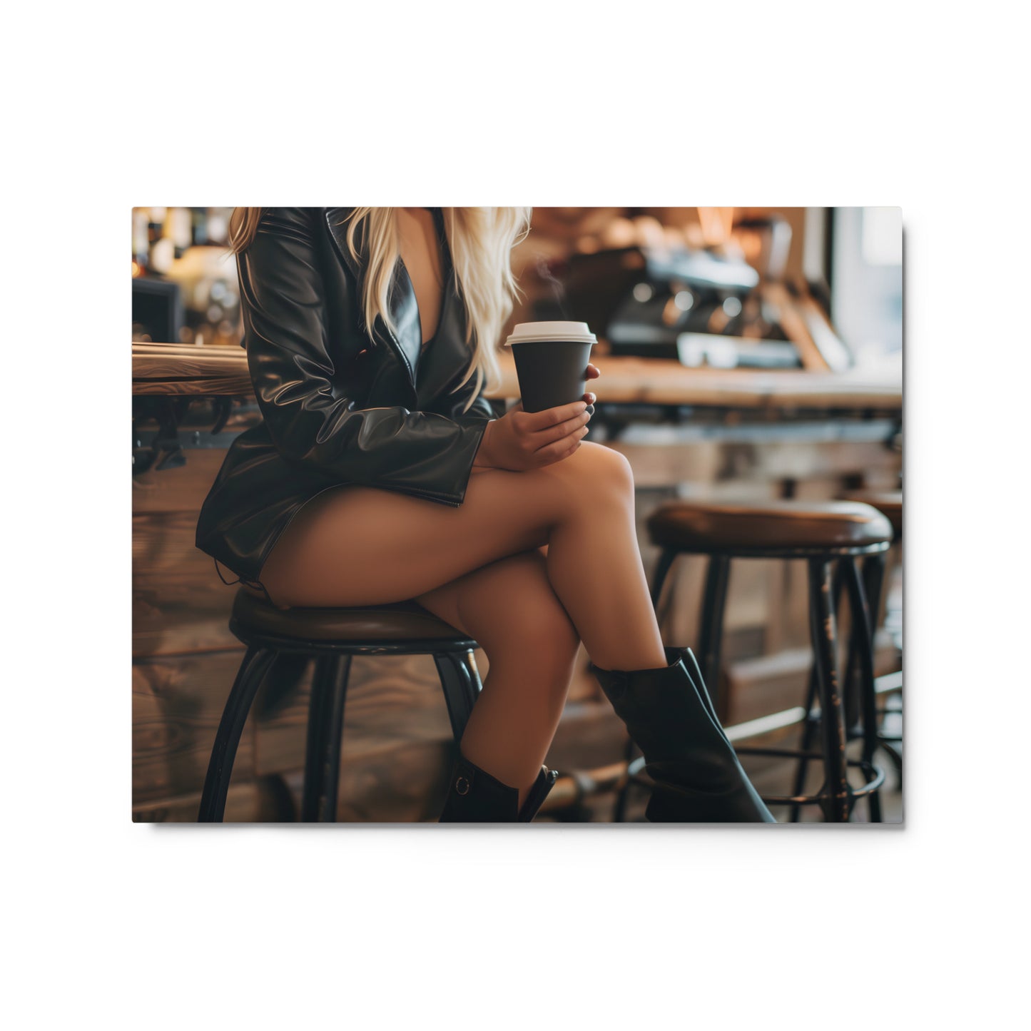 Elegant Coffee Break Wall Art on Aluminum Frame - HighAZCreations