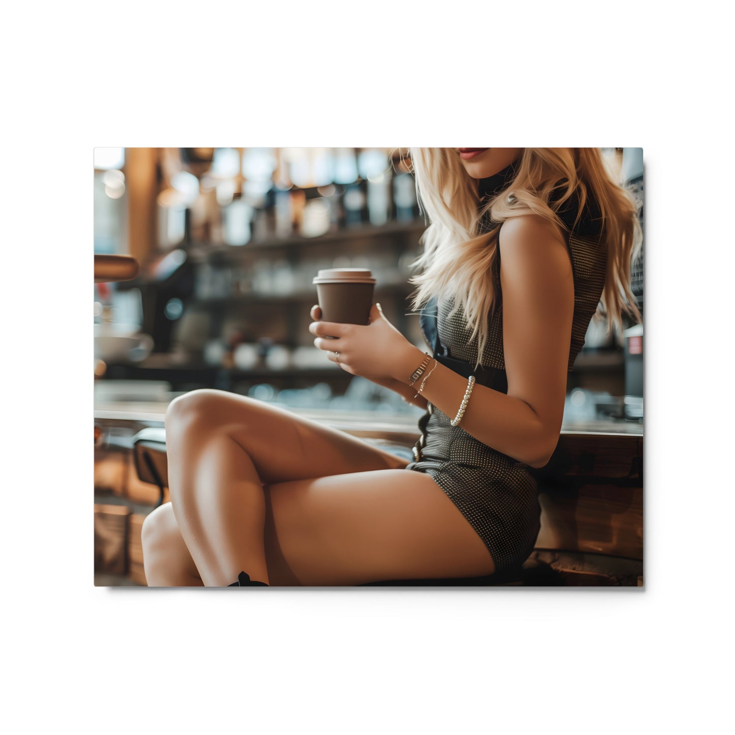 Refined Coffee Experience - Chic Aluminum Wall Art - HighAZCreations