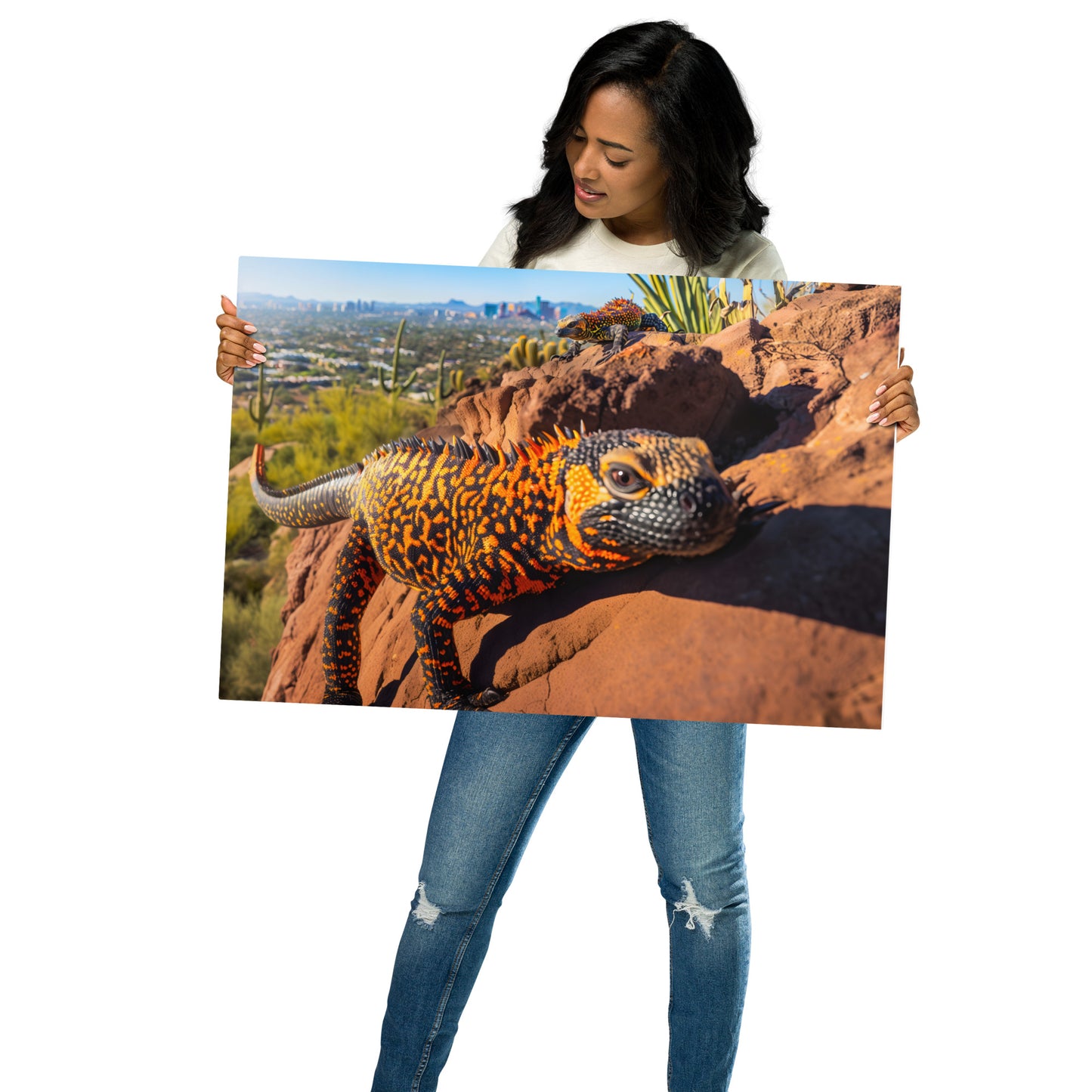 Vivid Gila Monster Aluminum Wall Art - Desert Wildlife Décor - HighAZCreations