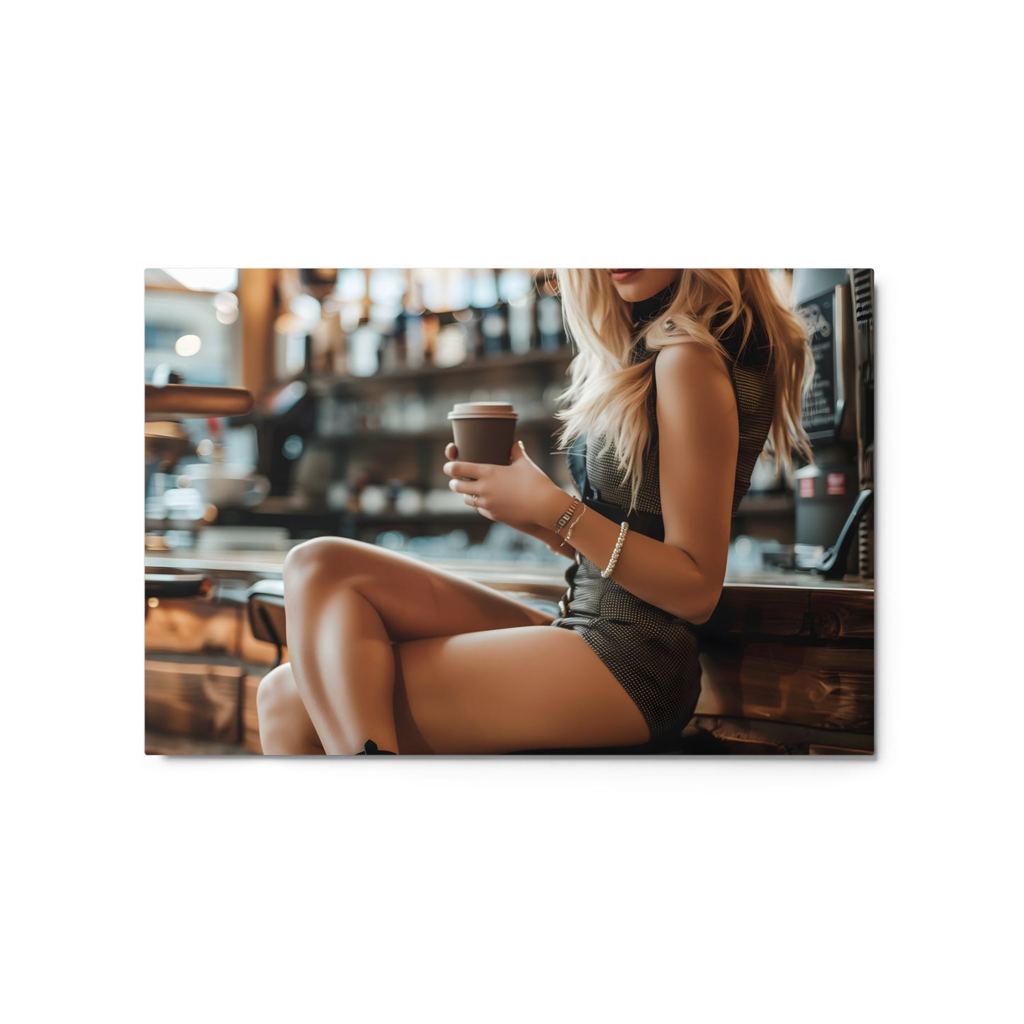 Refined Coffee Experience - Chic Aluminum Wall Art - HighAZCreations