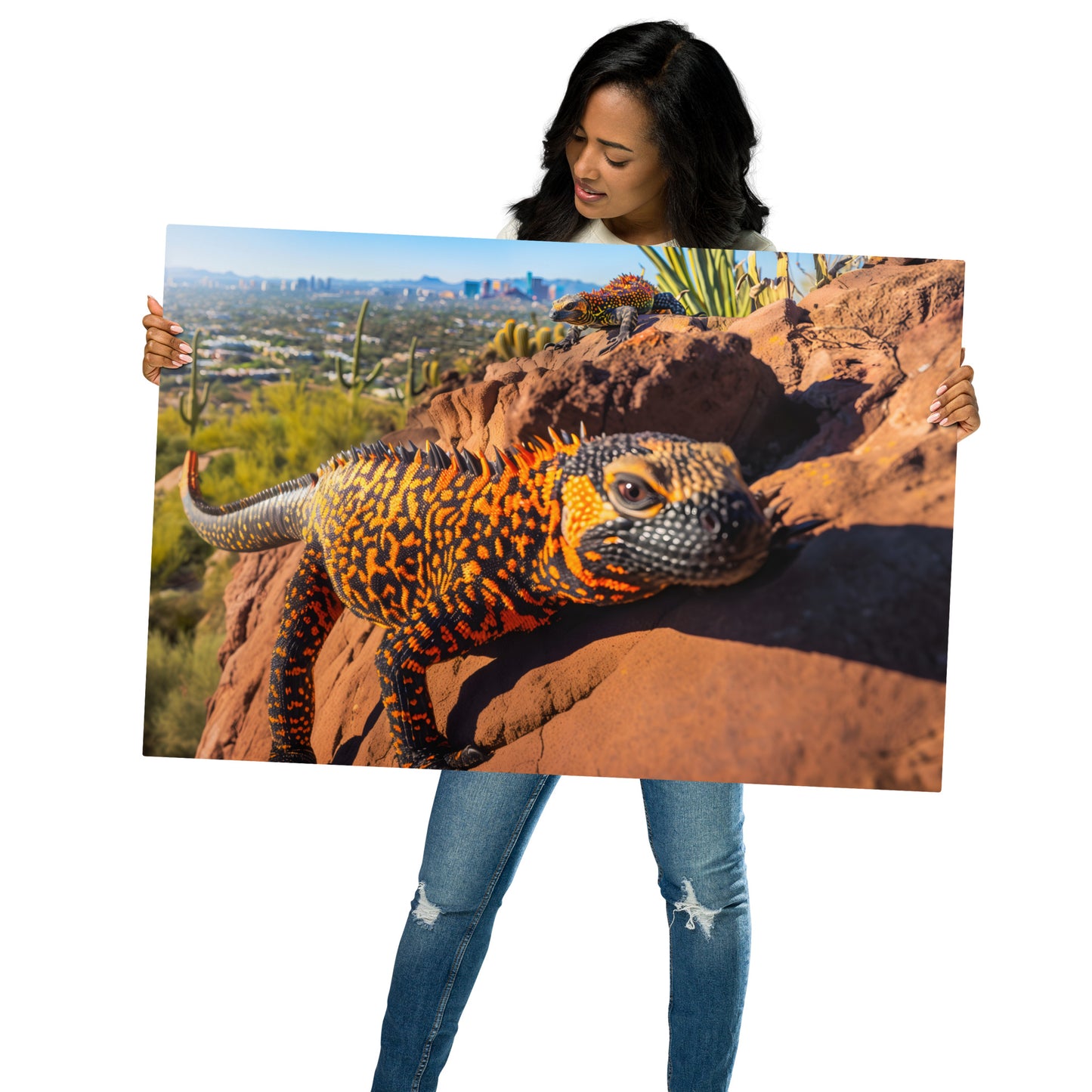Vivid Gila Monster Aluminum Wall Art - Desert Wildlife Décor - HighAZCreations