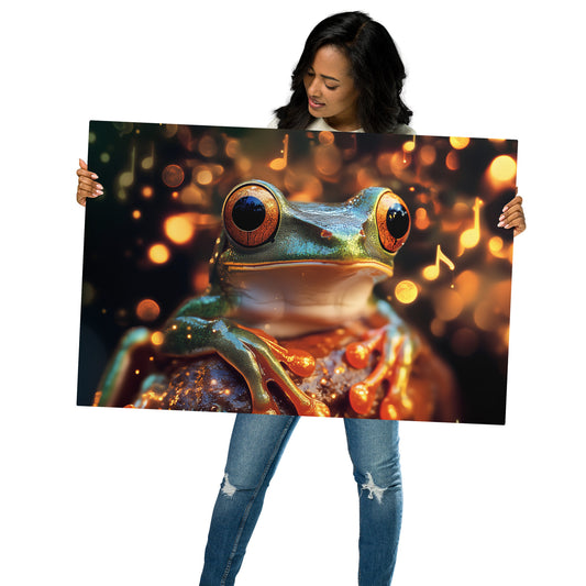 Vibrant Tree Frog Metal Wall Art - Detailed Wildlife Decor - HighAZCreations