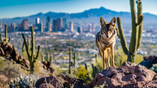 Desert Coyote Wall Art on Aluminum Frame - Urban Wilderness Décor