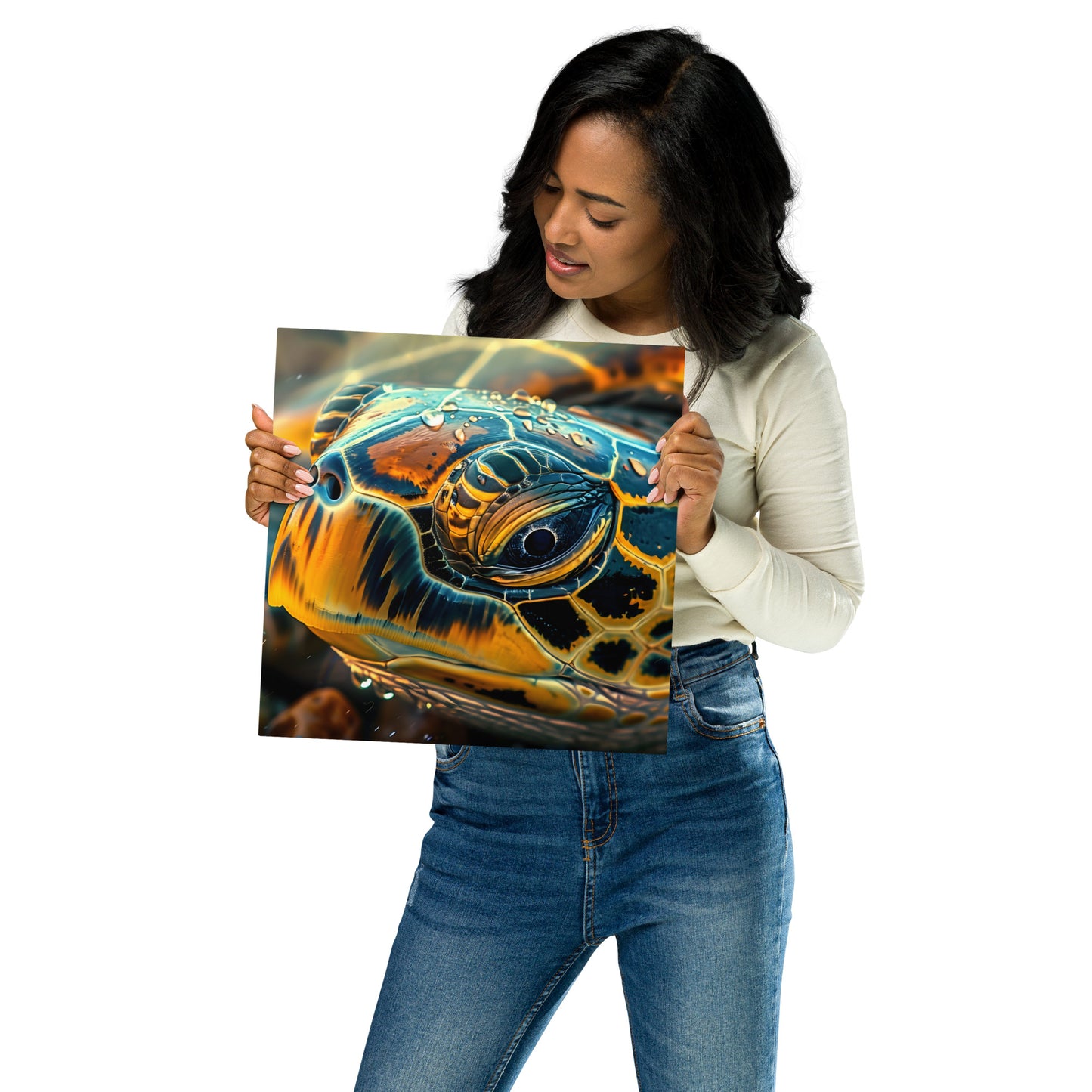 Vibrant Sea Turtle Metal Wall Art - Captivating Aluminum Home Decor